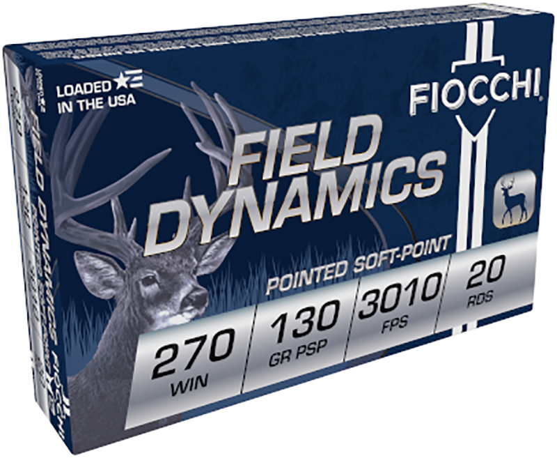 Field Dynamics, .270 Win, 130 Grain, Pointed Soft Point, 20/Box