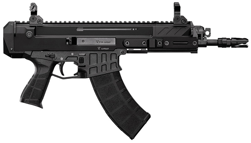 CZ Bren 2 Ms Pistol, 7.62, 9.05" Barrel, Folding Sights, Black, 30-rd