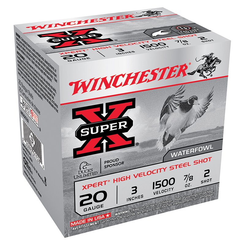 Super-X Xpert HV Steel, 20 Gauge, 3" 7/8 oz, #2 Shot, 25/Box
