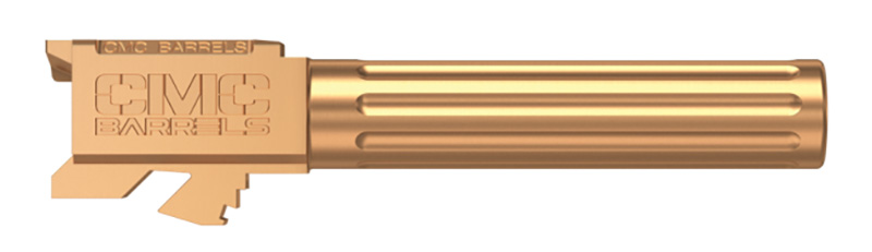 Glock 19 Fluted Barrel, Bronze TiCN with hBN Bore & Chamber