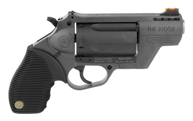 Judge Public Defender, 45 Colt/.410, 2.5" Chamber, 2.5" Barrel, Polymer, Grey/Black, 5-rd
