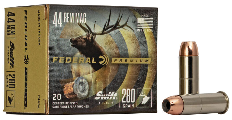 Premium, .44 Rem Magnum, 280 Grain, Swift A-Frame, 20/Box