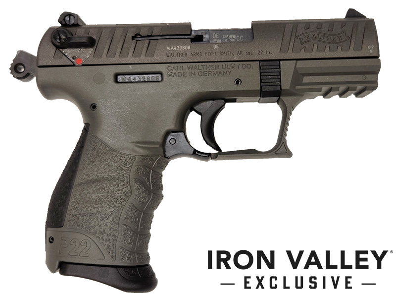 P22Q, .22 LR, 3.42" Barrel, 3 Dot Sights, Grey Slide, Frame, 10-rd, IVS Exclusive