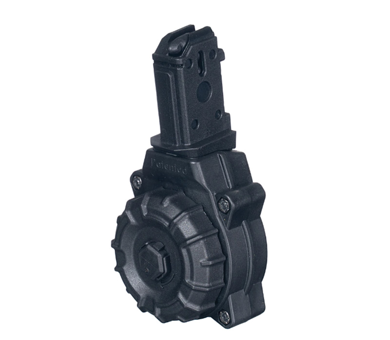 Drum Magazine, 9mm, CZ Scorpion, Black, Polymer, 30-rd