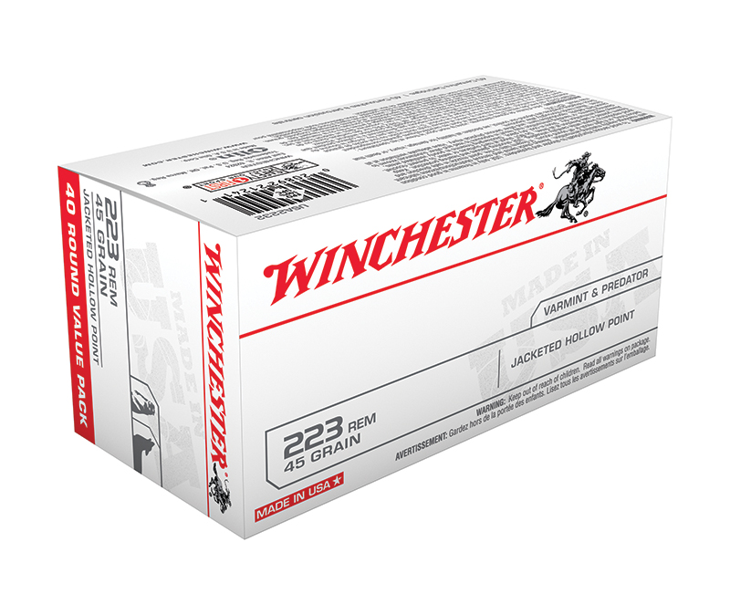 USA, .223 Rem, 45 Grain, JHP, 40/Box