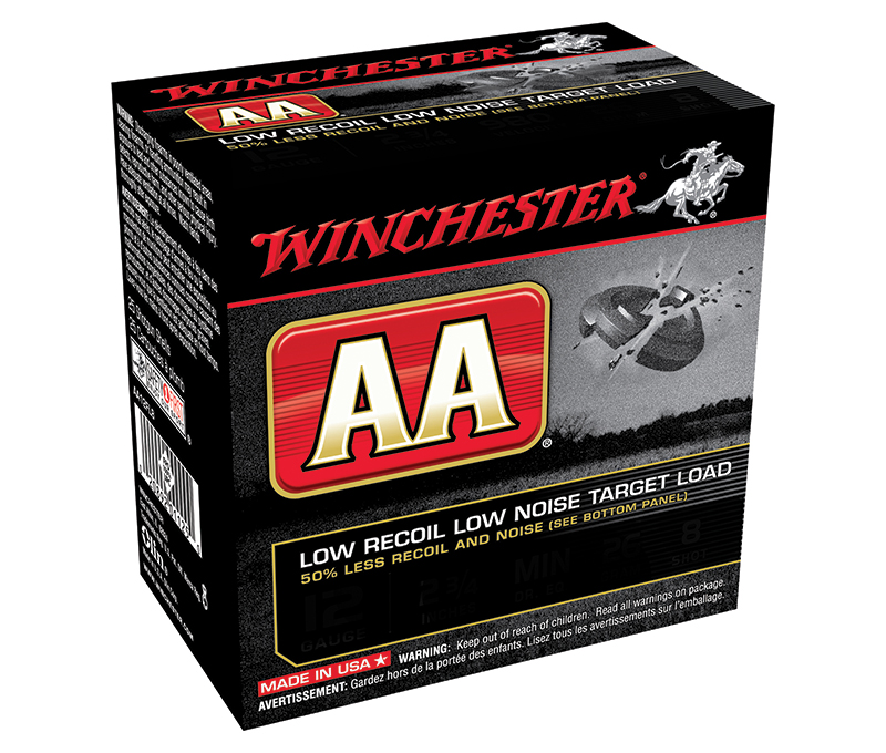 AA Low Recoil Low Noise Target Load, 20 Gauge, 2 3/4" 7/8 oz, #8 Shot, 250/Case