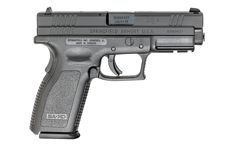 XD Full Size, 9mm, 4" Barrel, Fixed Sights, Black, (2) 10-rd