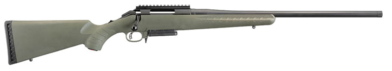 American Predator, 6mm Creedmoor, 22" Threaded Barrel, Black, Moss Green, 3-rd