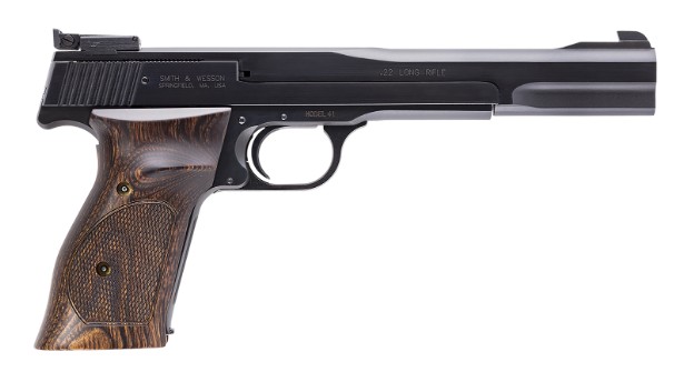 Model 41, 22LR, 7", MTS, Blued, Wood Target Grip, 10-rd