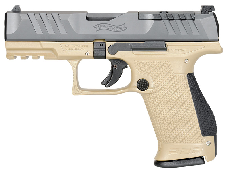 PDP Compact, 9mm, 4" Barrel, 3-Dot Sights, Optics Ready, Tan, Black, (2) 15-rd