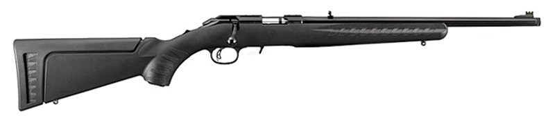 American Rimfire, .22WMR, 18" Threaded Barrel, Fiber Optic Sights, Black Modular Stock, 9-rd