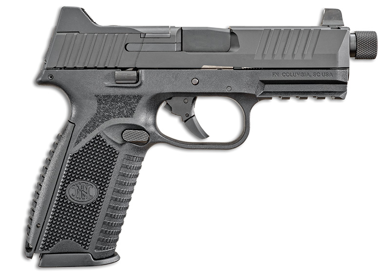 FN 509 Tactical, 9mm, 4.5" TB, OR, Night Sights, Black, (1) 17-rd & (1) 24-rd