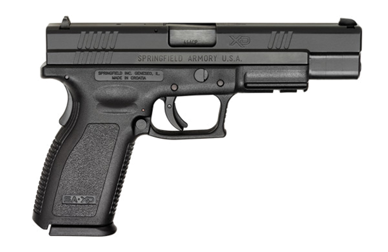 XD Full Size, .45 ACP, 5" Barrel, Fixed Sights, Black, (2) 10-rd, CA Compliant