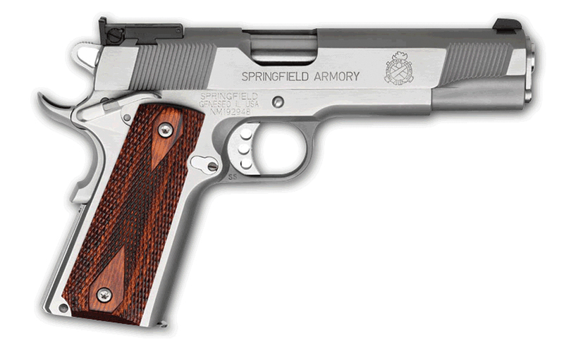 1911 Target, .45 ACP, 5" Barrel, Adjustable Sights, Stainless, (2) 7-rd, CA Compliant