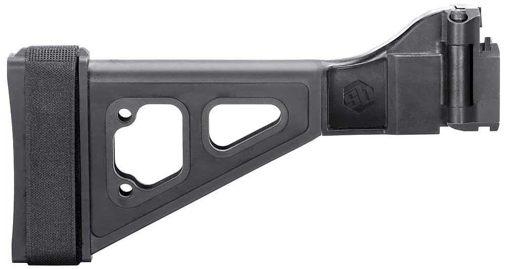SBTEVO Pistol Stabilizing Brace, CZ Scorpion Evo, Side Folding, SBT Logo, Black