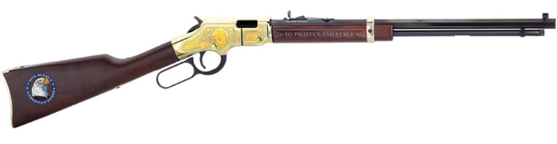 Law Enforcement Tribute Edition, .22LR, 20" Octagon Barrel, Engraved, Blued/Walnut, 16-rd