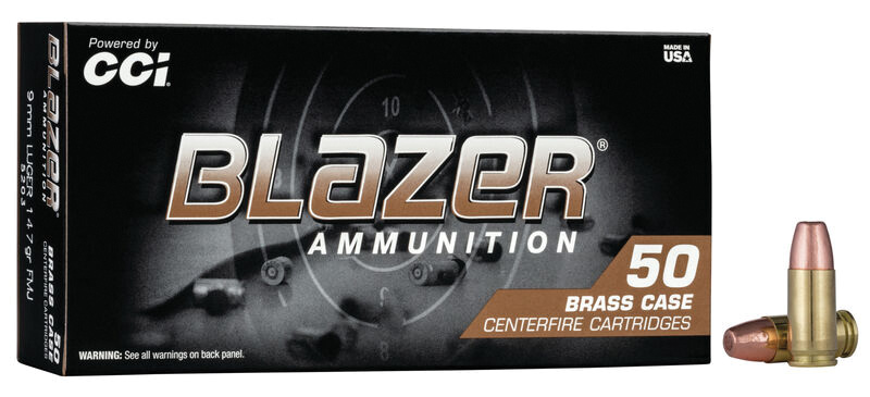 Blazer Brass, 9mm Luger, 147 Grain, FMJ, 50/Box