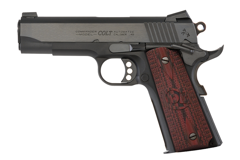 Lightweight Commander, .45 ACP, 4.25" Barrel, Novak Sights, Blued, Black Cherry Grips, 8-rd