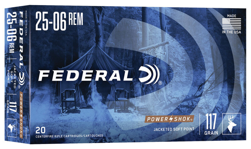 Power-Shok, .25-06 Rem, 117 Grain, Jacketed Soft Point, 20/Box