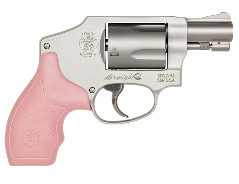 Model 642 Airweight, .38 Special, 1.875" Silver, Pink Grip, Silver, 5-rd