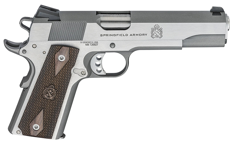 1911 Garrison, 9mm, 5" Barrel, Combat Sights, Wood Grips, Stainless, 9-rd