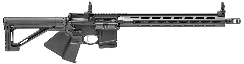 Saint Victor, 5.56x45mm, 16" Barrel, Flip Up Sights, Fixed Stock, Black, 10-rd PMAG, CA Compliant