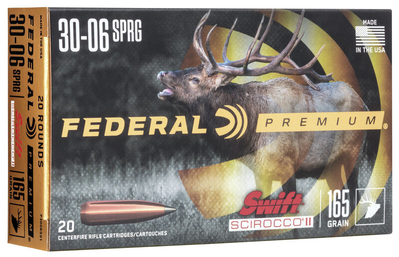 Premium, .30-06 Springfield, 165 Grain, Swift Scirocco II, 20/Box