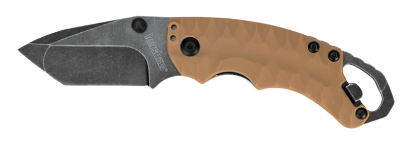 Shuffle II Tanto Knife, Tan, Bottle Opener/Lanyard Hole, Manual Open