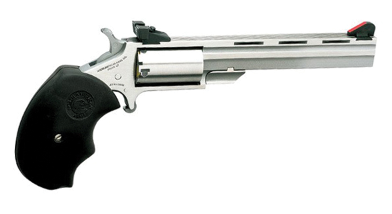 Mini-Master, .22 Mag, 4" VR Barrel, Stainless, Rubber Grip, 5-rd, CA Compliant