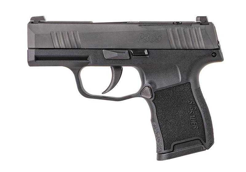 P365-380, .380 Auto, 3.1" Barrel, Siglite Night Sights, Manual Safety, Black, (2) 10-rd