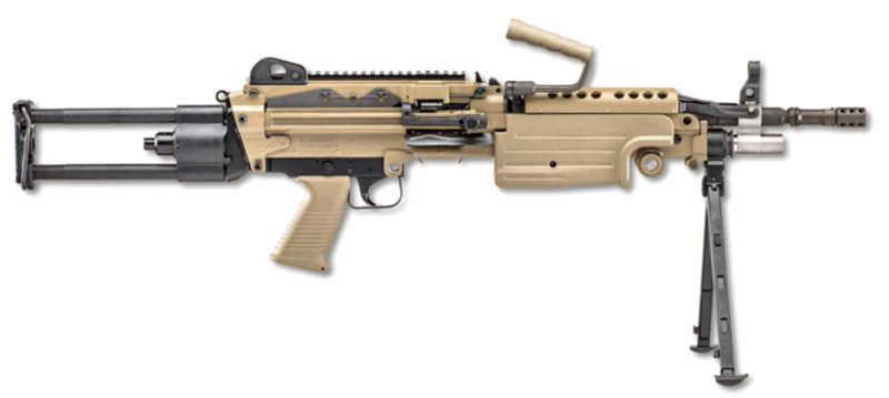 FN M249S Para, 5.56, 16.1" Barrel, Bipod, FDE, 200-rd Belt or 30-rd