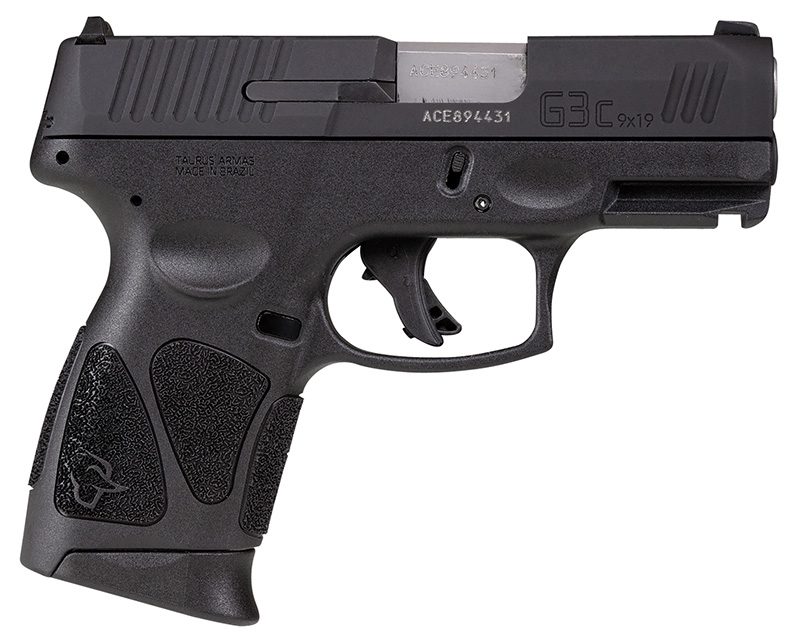 G3C, 9mm, 3.2" Barrel, No Safety, Serrated Slide, Black/Black, (3) 12-rd