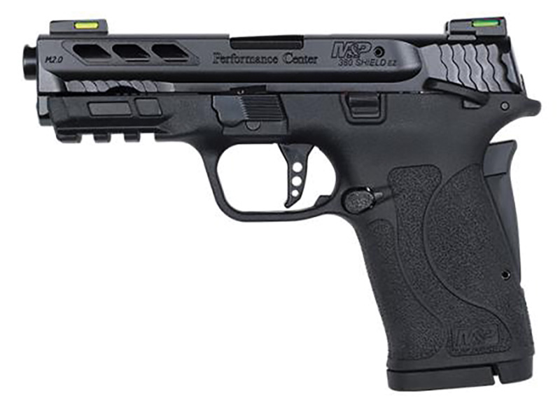 PC M&P Shield EZ M2.0, .380 ACP, 3.8" Ported Black Barrel, Hi-Viz Sights, Black, (2) 8-rd