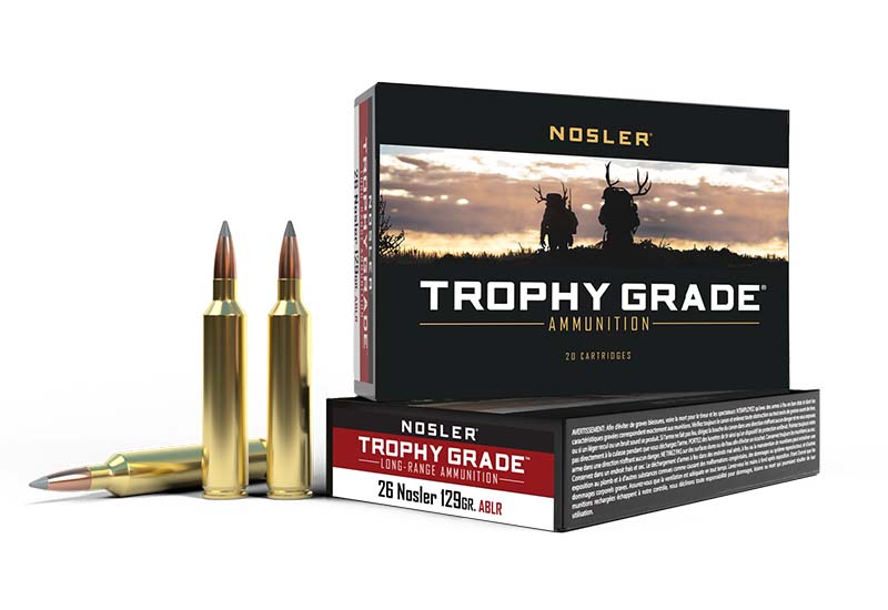Trophy Grade Long Range, .26 Nosler, 129 Grain, AccuBond, 20/Box