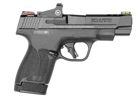PC M&P Shield Plus, 9mm, 4" Ported, FO, CT Red Dot, NTS, Black, (1) 10-rd & (1) 13-rd