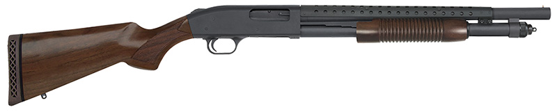590 Retrograde, 12 Gauge, 18.5" Barrel, Bead Sights, 3" Blue, Walnut, 6-rd