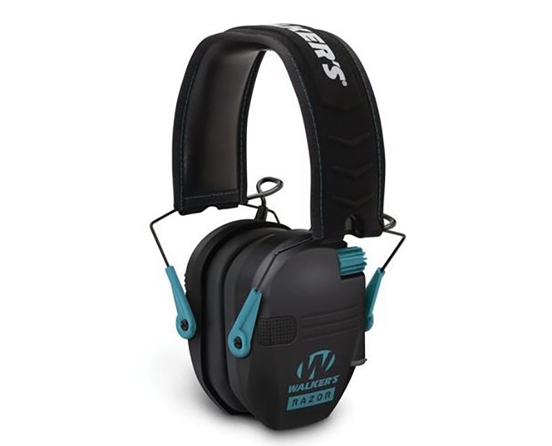 Razor Slim Electronic Muff, Black/Teal