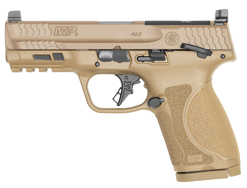 M&P 9 M2.0 Compact, 9mm, 4" Barrel, Optics Ready, Thumb Safety, FDE, 15-rd