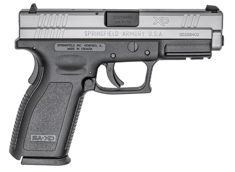 XD Full Size, 9mm, 4" Barrel, Fixed Sights, Bi-Tone, (2) 10-rd, CA Compliant