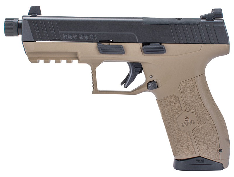 Masada Tactical, 9mm, 4.6" Threaded Barrel, 3-Dot Sights, FDE, Optics Ready, (2) 17-rd