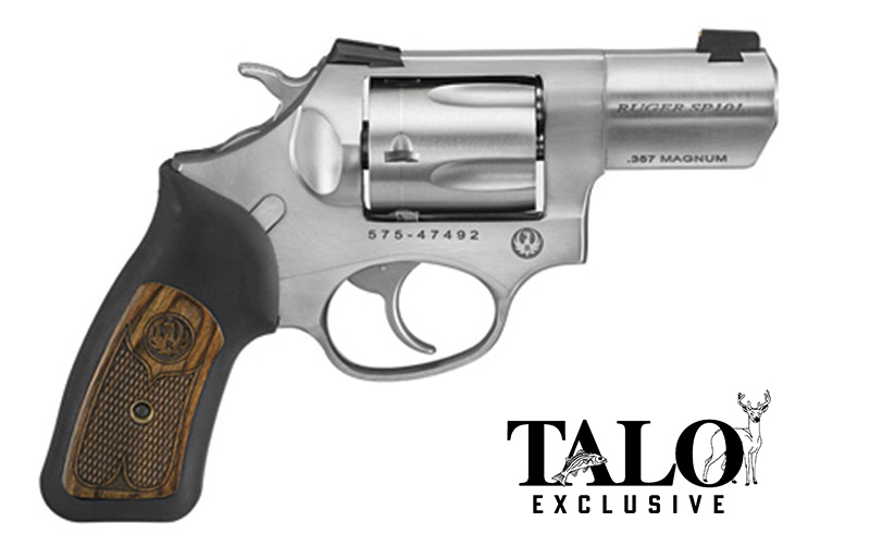 SP101 Wiley Clapp, .357 Mag, 2.25" Barrel, Novak Sights, Stainless, 5-rd, TALO