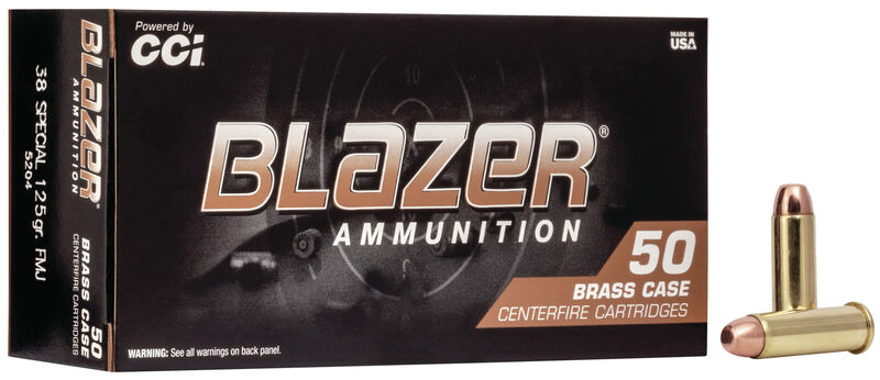 Blazer Brass, .38 Special, 125 Grain, FMJ, 50/Box