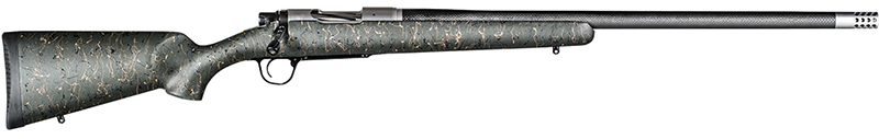 Ridgeline, 6.5 Creedmoor, 24" Carbon Fiber Barrel, Stainless, Green/Black/Tan Webbing Stock, 4-rd