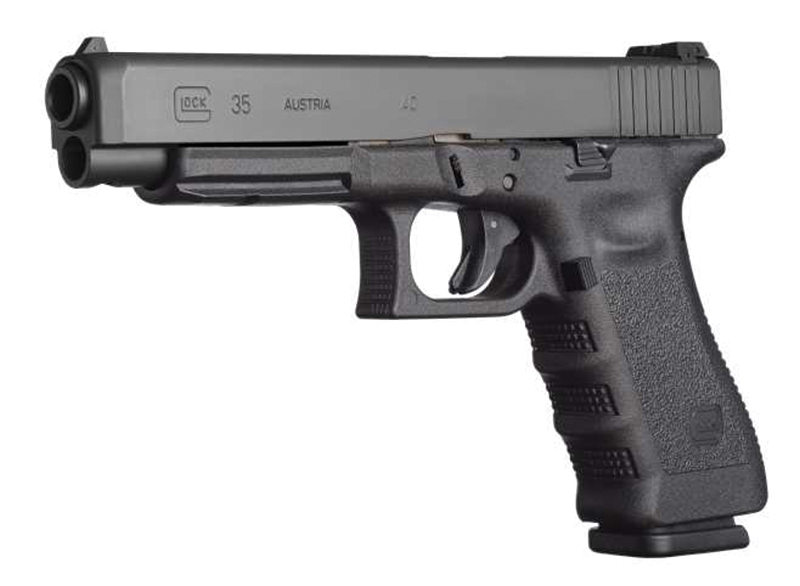 Glock 35 Gen 3 Practical/Tactical, .40 S&W, 5.31" Barrel, Adjustable Sights, Black, (2) 15-rd