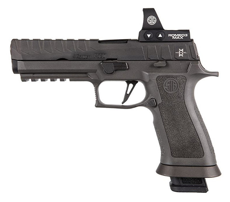 P320 Max, 9mm, 5" Barrel, Romeo3 Max, Nitron Slide, Grey, (4) 21-rd