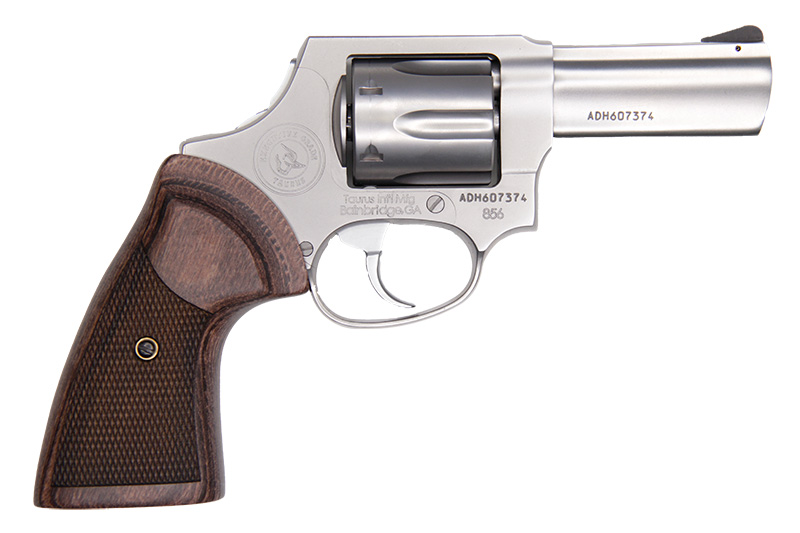 Model 856 Executive, .38 Special, 3" Barrel, Concealed Hammer, Stainless, Wood Grips, 6-rd