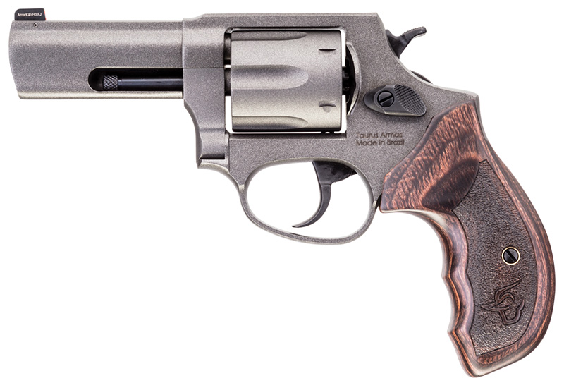 Model 856 Defender, .38 Special, 3" Night Sights, Wood Grip, Tungsten Cerakote, 6-rd