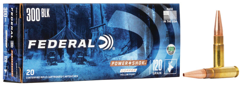 Power-Shok, .300 Blackout, 120 Grain, Copper Hollow Point, 20/Box