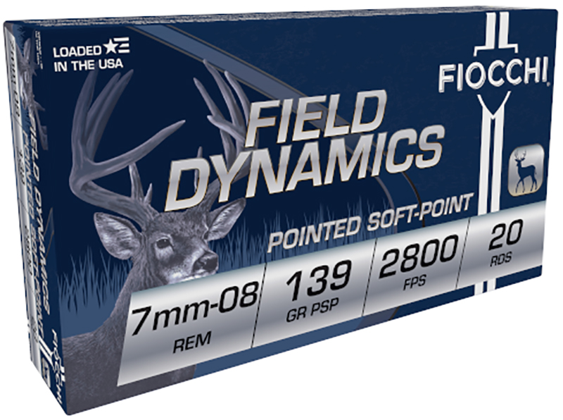 Field Dynamics, 7mm-08 Rem, 139 Grain, Pointed Soft Point, 20/Box