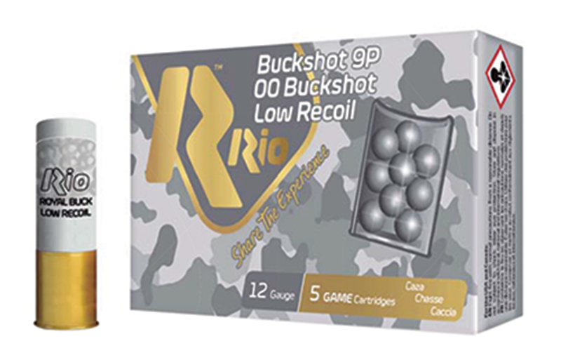 Royal Buckshot Low Recoil, 12 Gauge, 2 3/4" 9 Pellets, #00 Buckshot, 250/Case